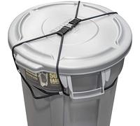 ENCASED Bin Lock for Animals/Raccoons, Nylon Bungee Cord Heavy Duty Large Outdoor Wheelie Bin Lock (Trash Can NOT Included)