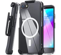 Encased Clear Back Designed for iPhone SE Belt Clip Case - MagSafe Compatible Cover with Holster