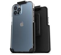 Encased Clear Back Holster Series Designed for iPhone 12/ iPhone 12 Pro Belt Clip Case, Protective Slim Design (Transparent Cover)