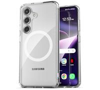 ENCASED Clear Case Designed for Samsung Galaxy S25 Plus (2025) Magnetic Slim Cover, Compatible with MagSafe Qi2 - Wireless Charging, Anti-Yellowoing [Shockproof Drop Protection]