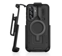 Encased Designed for Samsung Galaxy A36 5G Case with Belt Clip Holster (Explorer Series) Heavy-Duty Hinged Camera Lens Cover and Kickstand (Black)