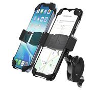 ENCASED Dual Bike Phone Mount, Adjustable Phone Holder for 2 Cellphones, Universal fit for Bicycle/Motorcycle/Electric Bike for iPhone and Android Phones