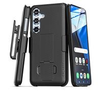 Encased DuraClip Designed for Samsung Galaxy S25 Belt Clip Case with Holster and Kickstand (Black)