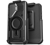 Encased Explorer Series for Samsung Galaxy S25 Case with Belt Clip Holster - Heavy-Duty Hinged Camera Lens Cover and Kickstand (Compatible with MagSafe Wireless Charging)