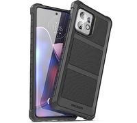 Encased Falcon Armor for Motorola Edge 40 Pro Phone Case, Protective Heavy Duty Cover (Motorola Edge+ 2023) Black