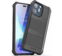Encased Falcon Designed for iPhone 15 Pro Max Phone Case Compatible with MagSafe - Protective Shockproof Magnetic Case (Black)
