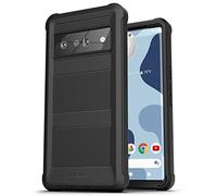 ENCASED Falcon Designed for Pixel 6 Case, Shockproof Full Body Phone Case for Google Pixel 6 (Black)