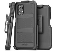 Encased Falcon Designed for Samsung Galaxy A32 5G Belt Clip Case, Full Body Protective Phone Case with Holster (Black)