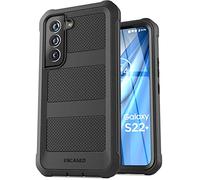 ENCASED Falcon Designed for Samsung Galaxy S22 Plus, Protective Full Body Phone Case for Samsung S22+ (Black)