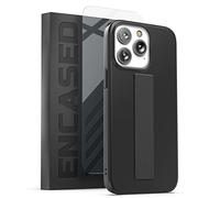 Encased Finger Loop Case Designed for iPhone 14 PRO Case with Hand Strap Phone Holder and Screen Protector (Black)