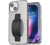 ENCASED Finger Loop Case, Designed for iPhone 15 Plus (2023) Hand Strap Grip Cover with Soft-Touch Silicone Phone Holder (Crystal Clear)