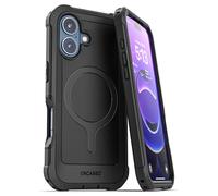 ENCASED for iPhone 17 Case with Built-in Screen Protector, Compatible with MagSafe - Military Grade Protection with 360 Rugged Full-Body Coverage (Black)