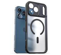 ENCASED for iPhone 17 Magnetic Case (SlimShield) - Thin Profile Hybrid Case with Camera Lens Protection - Compatible with MagSafe (Translucent) Clear