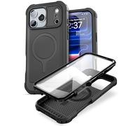 ENCASED for iPhone 17 Pro Case with Built-in Screen Protector, Compatible with MagSafe - Military Grade Protection with 360 Rugged Full-Body Coverage (Black)