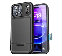 ENCASED for iPhone 17 Pro Max Case with Camera Control Capture Button (Rebel Armor) Heavy-Duty Protective Phone Case (Compatible with MagSafe) Black