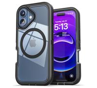 ENCASED for iPhone 17 Protective Case (Compatible with MagSafe) Shockproof Dual Layer Frosted Phone Case (Black)