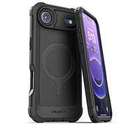 ENCASED for iPhone Air Case with Built-in Screen Protector, Compatible with MagSafe - Military Grade Protection with 360 Rugged Full-Body Coverage (Black)