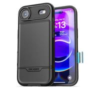ENCASED for iPhone Air Case with Camera Control Capture Button (Rebel Armor) Heavy-Duty Protective Phone Case (Compatible with MagSafe) Black