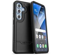ENCASED for Samsung Galaxy S25 Case, Compatible with MagSafe (Rebel Series 2025) Protective Phone Case (Black)