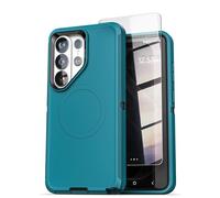 ENCASED for Samsung Galaxy S26 Ultra Case with Screen Protector, Ranger Series, Shockproof Full Coverage Magnetic Case (Compatible with MagSafe) Green/Black