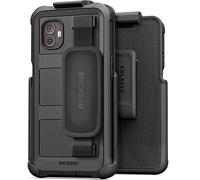 Encased Hand Strap Case for Samsung Galaxy XCover 6 Pro with Belt Clip - Rugged Phone Cover w/Holster (Black)