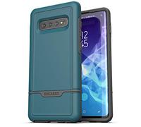 Encased Heavy Duty Galaxy S10 Protective Case (2019 Rebel Armor) Military Grade Full Body Protection Cover - Turquoise Blue