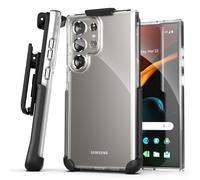 Encased Holster Combo Designed for Samsung Galaxy S24 Ultra Case with Belt Clip Phone Holder (Clear)