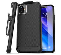 Encased iPhone 11 Belt Clip Case (Thin Armor) Slim Grip Cover with Holster - Black