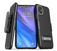 Encased iPhone 11 Belt Clip Case with Kickstand (2019 Slimline) Ultra Thin Cover with Holster - Black