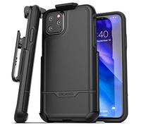 Encased iPhone 11 Pro Max Belt Clip Holster Phone Case (2019 Rebel Armor) Heavy Duty Protective Full Body Rugged Cover with Holder (Black)