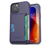 ENCASED iPhone 12 Pro Max Wallet Case (2020) Shockproof Protective Cover with Card Holder Slot (3 Credit Cards Capacity) Purple