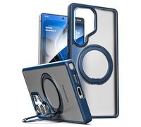 ENCASED Kickstand Case for Samsung Galaxy S25 Ultra (Compatible with MagSafe) 360° Magnetic Rotating Ring Stand (Blue)