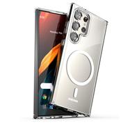 ENCASED MAG Case for Samsung Galaxy S24 Ultra (2024) Compatible with MagSafe, Wireless Charging Magnetic Cover (Crystal Clear)