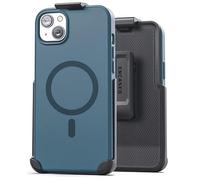 Encased MAG SlimShield Designed for iPhone 14 Case with Belt Clip Holster - Magnetic Compatible with MagSafe (Dark Blue)
