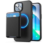 Encased MAG Wallet Set - Designed for iPhone 15 Case with Magnetic Card Holder (Compatible with MagSafe) Matte Black