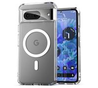 ENCASED Magnetic Case Designed for Google Pixel 8 - Compatible with MagSafe Charging & Accessories (Clear)