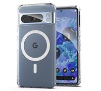ENCASED Magnetic Case Designed for Google Pixel 8 Pro - Compatible with MagSafe Charging & Accessories (Clear)