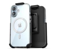 Encased Magnetic Case Designed for iPhone 16 Plus Case with Belt Clip Holster, Compatible with MagSafe (Clear)