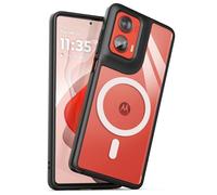 ENCASED Magnetic Case Designed for Moto G Stylus 5G 2024 - Compatible with MagSafe Charging & Accessories (Black/Clear)