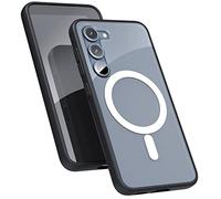 Encased Magnetic Case Designed for Samsung Galaxy S23 - Compatible with MagSafe Charging and Accessories, Clear/Black (2023 release)