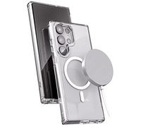 Encased Magnetic Case with Wireless Charger - Designed for Samsung Galaxy S23 ULTRA - Protective Hybrid Design, Compatible with MagSafe, Crystal Clear (S23-ULTRA 6.8 inch 2023)