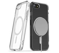 ENCASED Magnetic Clear Back Case Designed for iPhone SE, Slim Phone Case Compatible with Magnetic & Accessories (Fits iPhone 8, SE 2020 and 2022)
