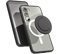 ENCASED Magnetic Clear Case designed for Samsung Galaxy S23 PLUS with Removeable Stand Phone Holder Grip and Kickstand - Compatible with MagSafe Accessories (S23+)