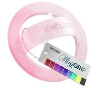 Encased Magnetic Phone Grip Holder (Compatible with MagSafe) Iridescent Silicone Finger Loop Ring for iPhone (Gradient Pink Sparkle)