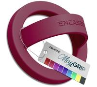 Encased Magnetic Phone Grip Holder (Compatible with MagSafe) Thin Silicone Finger Loop Ring for iPhone (Burgundy)