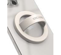 Encased Magnetic Phone Grip Holder (Compatible with MagSafe) Thin Silicone Finger Loop Ring for iPhone (Ivory)