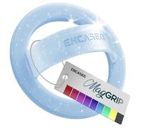 Encased Magnetic Phone Grip Holder (Compatible with MagSafe) Thin Silicone Finger Loop Ring for iPhone (Blue Glitter)