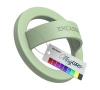Encased Magnetic Phone Grip Holder Thin Silicone Finger Loop Ring Compatible with iPhone (Sage)
