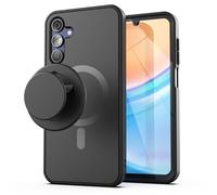 ENCASED Magnetic SlimShield Designed for Samsung Galaxy A15 5G Case with Phone Grip Kickstand Holder (Compatible with MagSafe & Accessories) Black