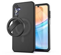 ENCASED Magnetic SlimShield Designed for Samsung Galaxy A15 5G Case with Ring Grip Holder (Compatible with MagSafe & Accessories) Black